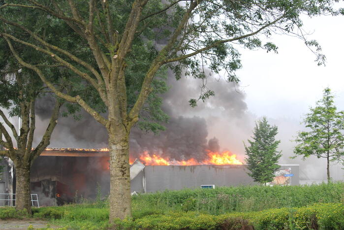 Grote uitslaande brand bij Groenland Kip