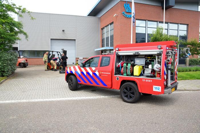 Brand in accupack heftruck