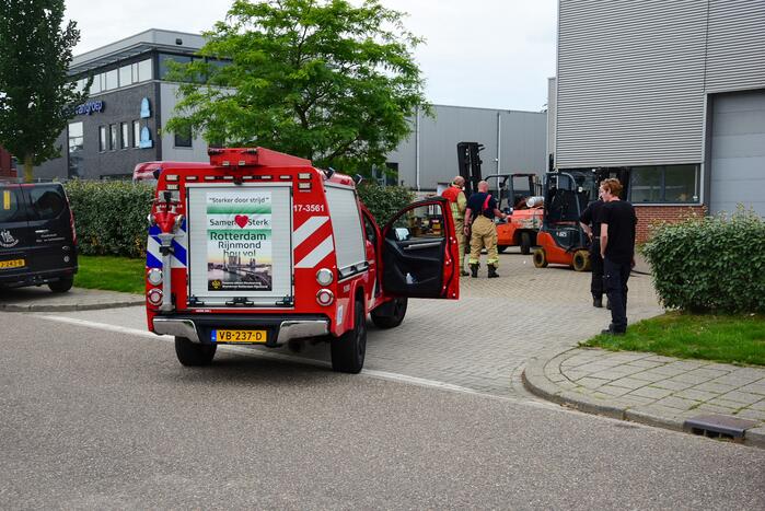 Brand in accupack heftruck