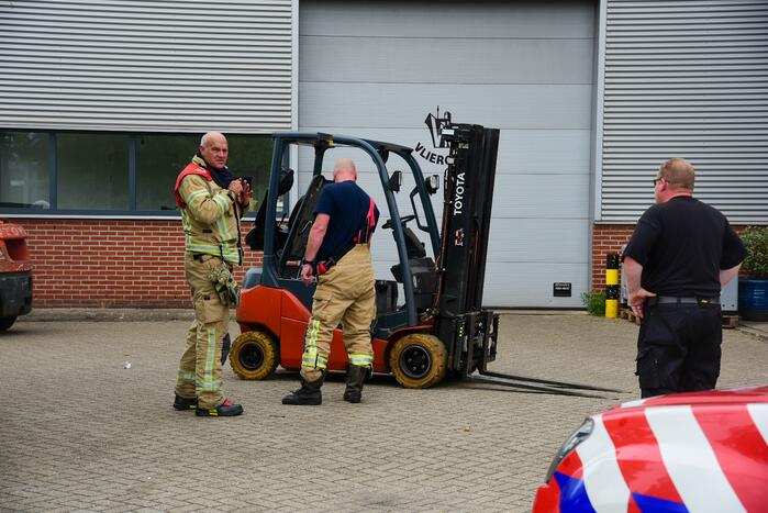 Brand in accupack heftruck