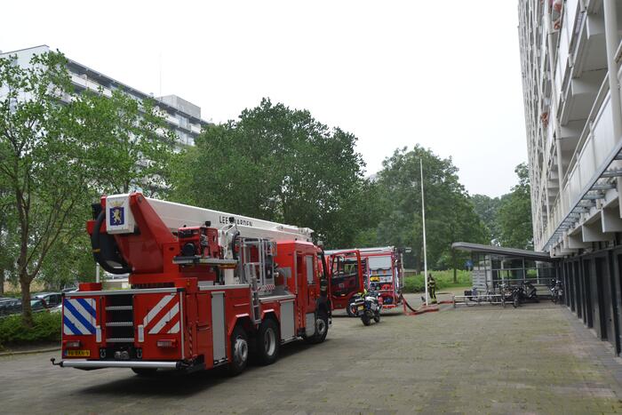 Brand op negende verdieping flatgebouw