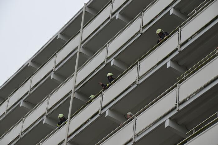 Brand op negende verdieping flatgebouw