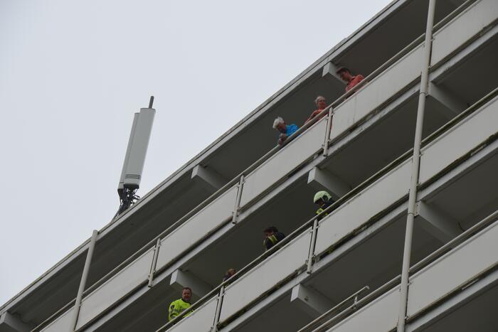 Brand op negende verdieping flatgebouw