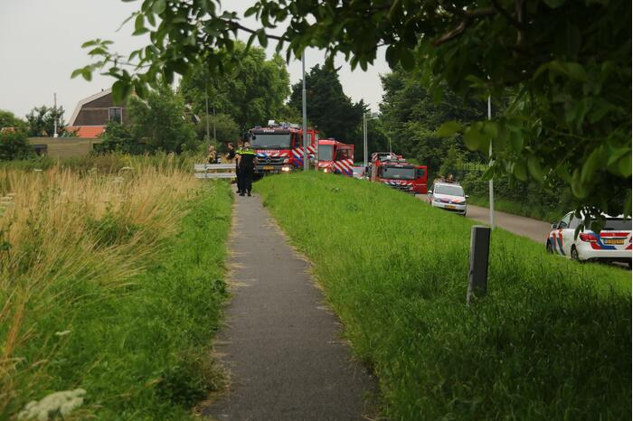 Brand in machinekamer van binnenvaartschip