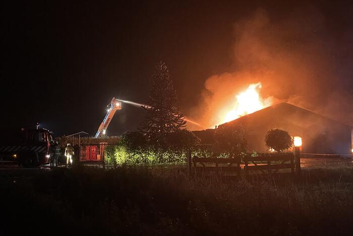 Kalven gered bij grote brand