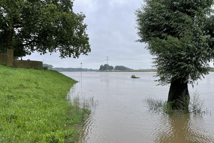 Veerdienst getremd door stijgende Maas