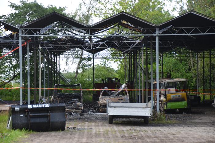 Flinke schade na brand op camping