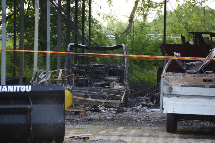 Flinke schade na brand op camping