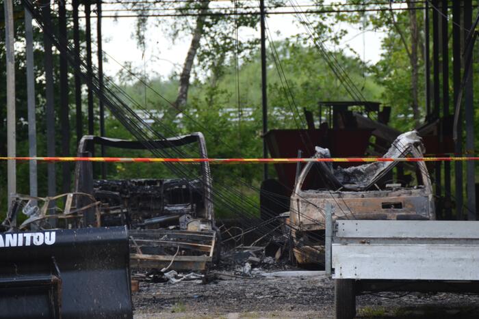 Flinke schade na brand op camping