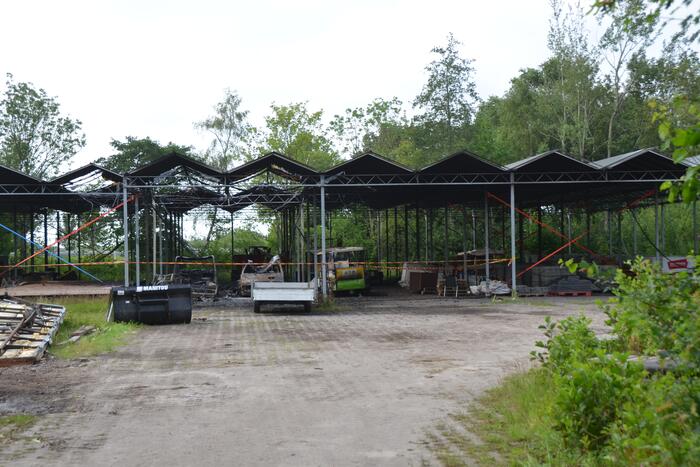 Flinke schade na brand op camping