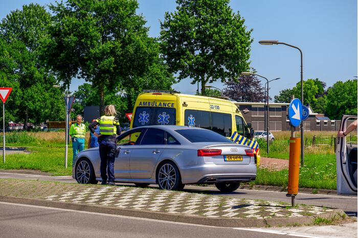 Flinke file door aanrijding met fietser