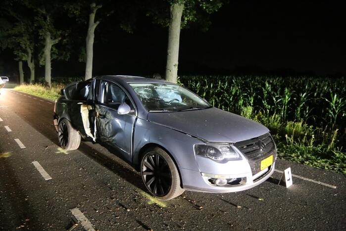 Meerdere gewonden bij botsing tegen boom