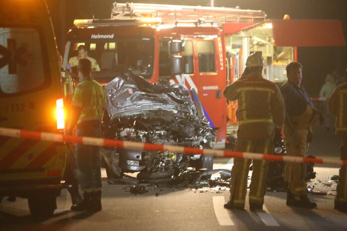 Motorrijder overleden bij zeer ernstig ongeval