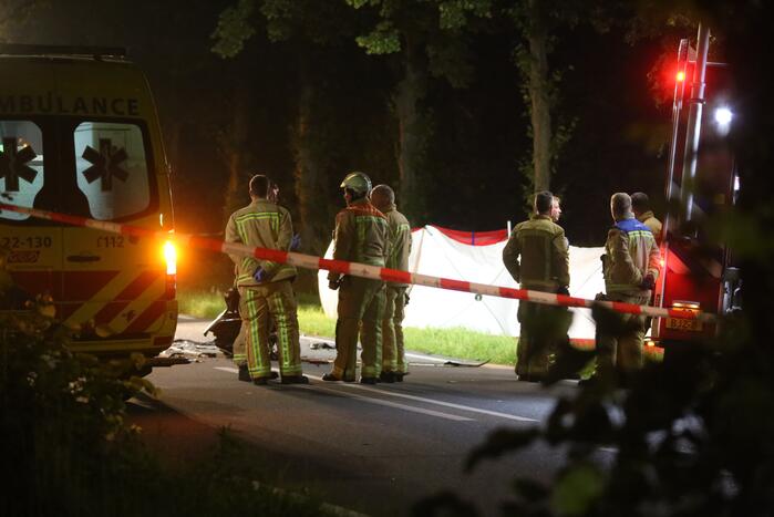 Motorrijder overleden bij zeer ernstig ongeval