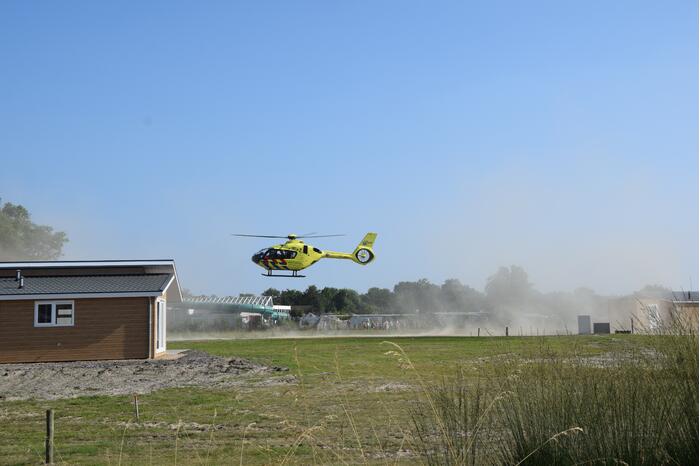 Traumahelikopter landt voor medisch incident op Camping De Duinhoeve