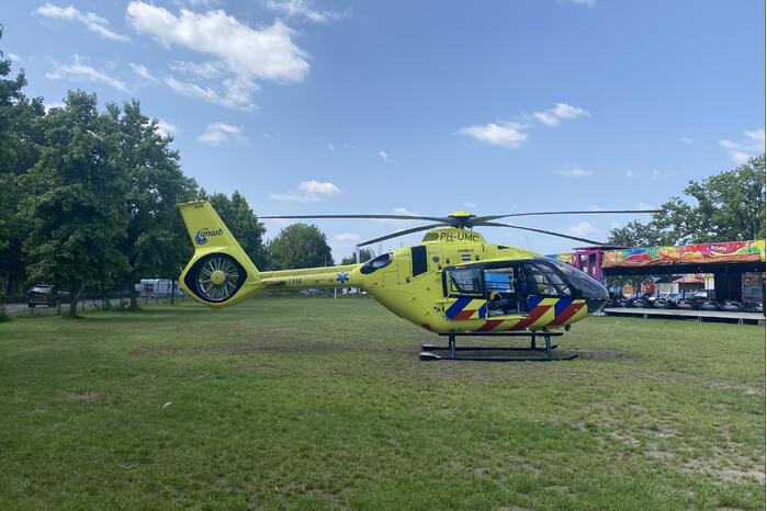 Traumahelikopter landt op vakantiepark Prinsenmeer