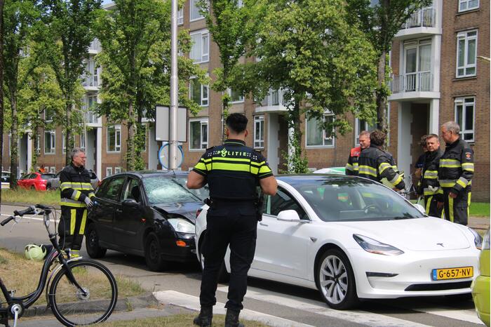 Kop-staart botsing bij oversteekplaats in Potmargezone