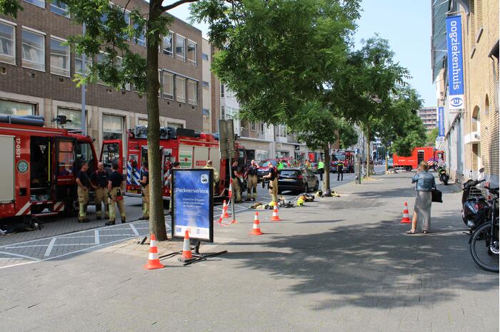 Oogziekenhuis ontruimd na zeer grote brand