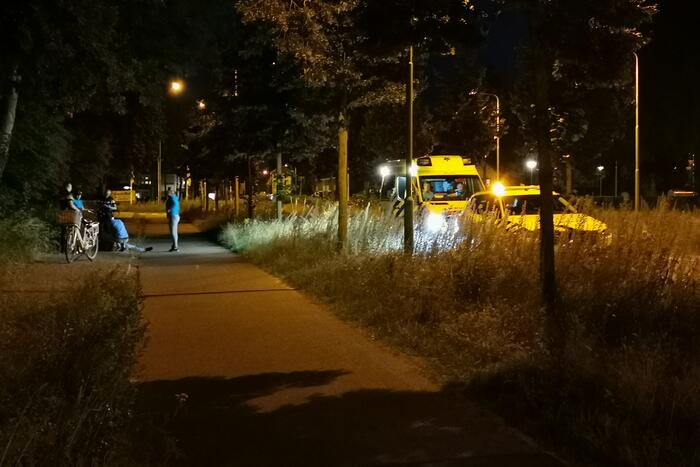 Fietser komt ten valen raakt gewond