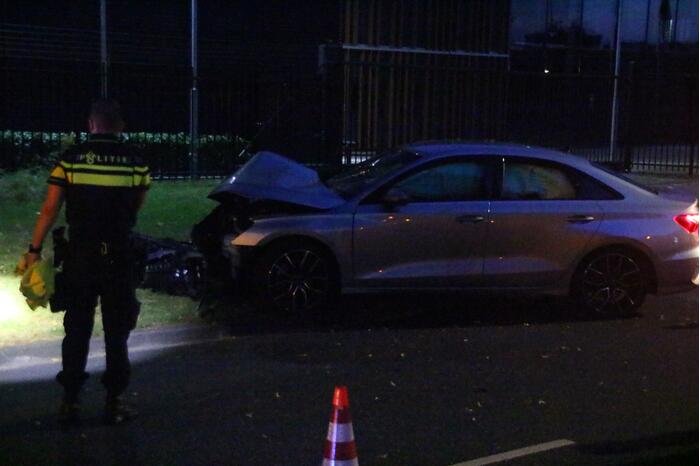 Auto in de kreukels bij eenzijdige aanrijding