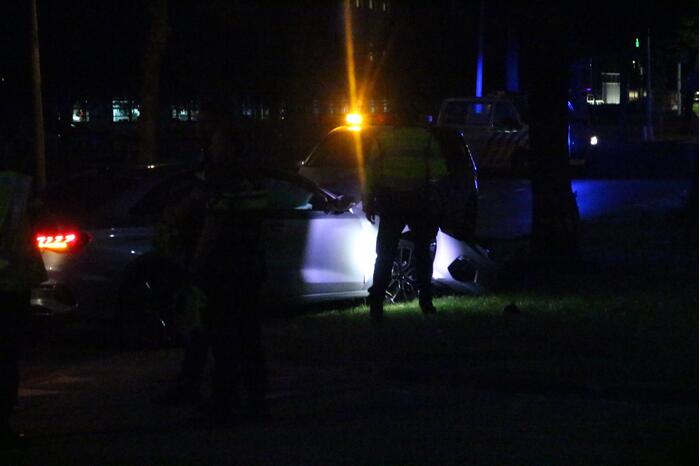 Auto in de kreukels bij eenzijdige aanrijding