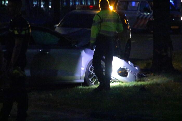 Auto in de kreukels bij eenzijdige aanrijding