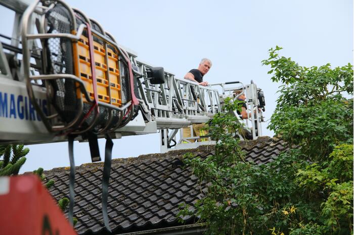 Schade na blikseminslag in woning