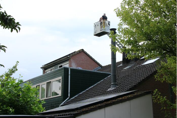 Schade na blikseminslag in woning