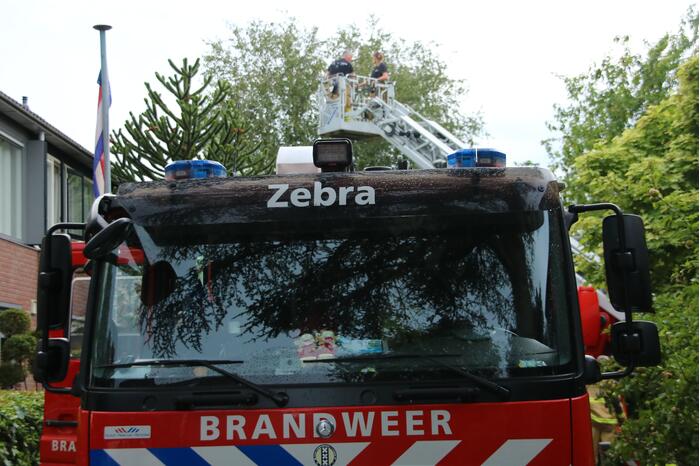 Schade na blikseminslag in woning