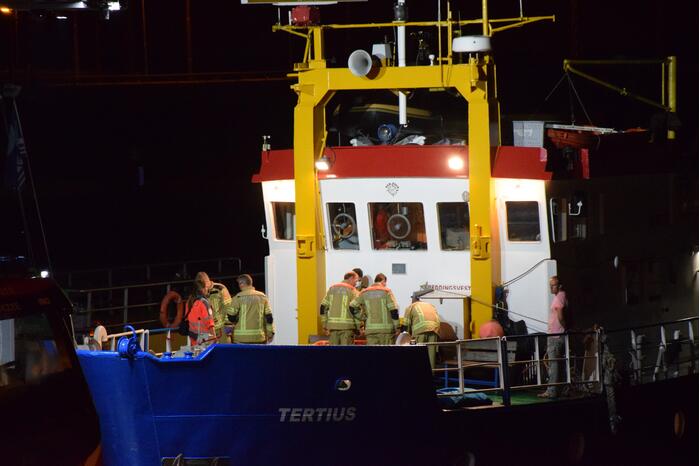 Traumahelikopter voor zwaargewonde op schip