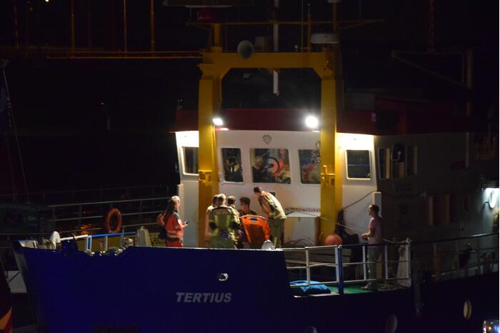 Traumahelikopter voor zwaargewonde op schip