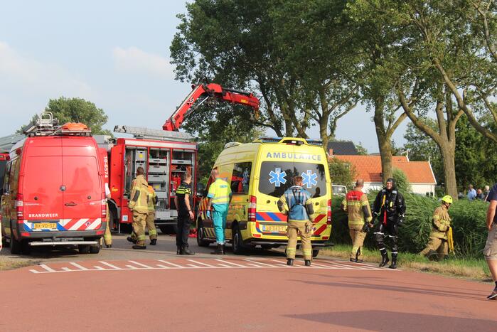 Twee aanhoudingen nadat gestolen auto te water raakt