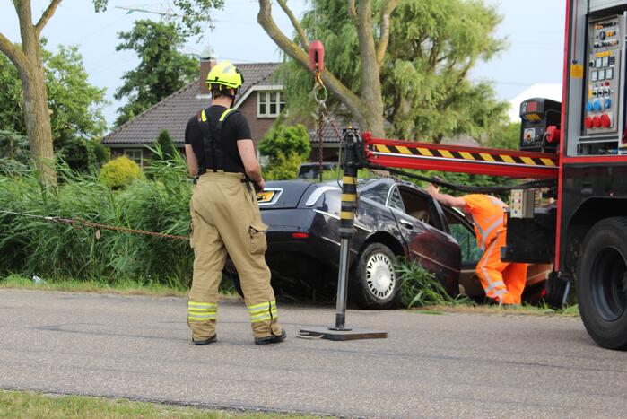 Twee aanhoudingen nadat gestolen auto te water raakt