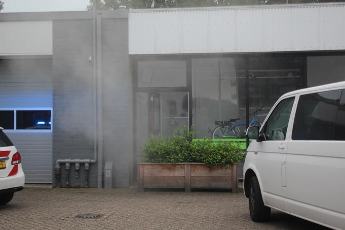 Brandweer inzet door mistgenerator