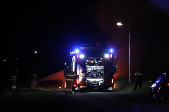 Auto verwoest door brand