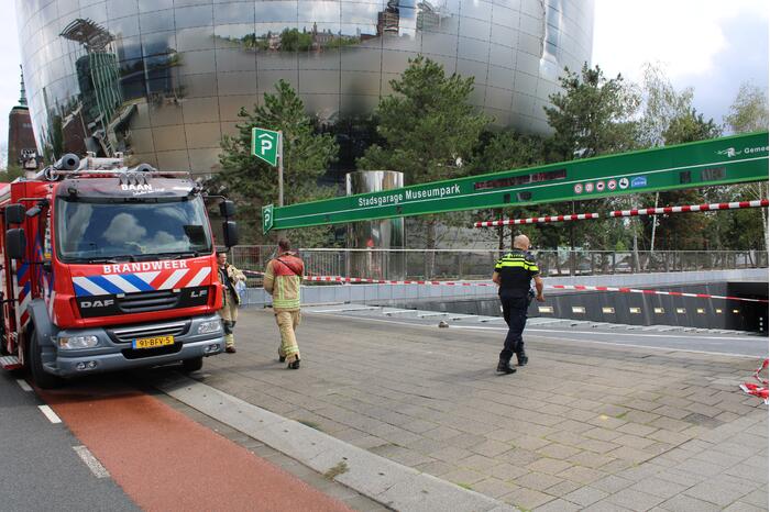 Brand in parkeergarage Museumpark