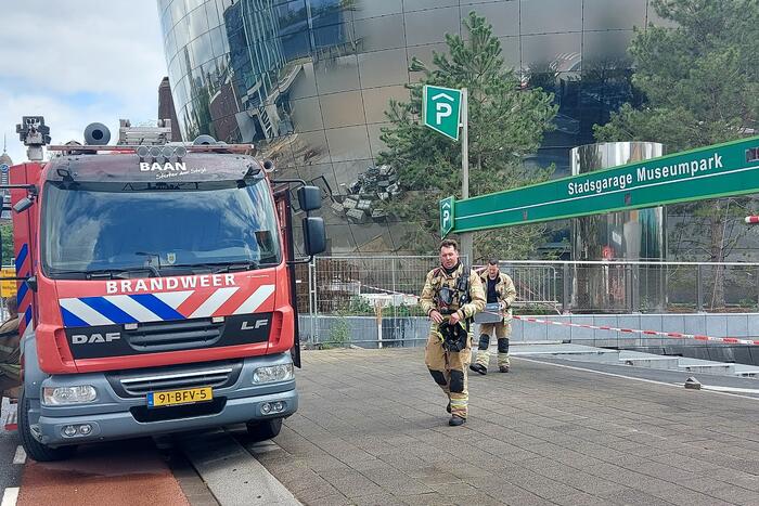 Brand in parkeergarage Museumpark
