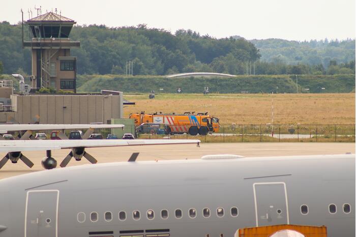 Brandweer ingezet voor vliegtuig met storing