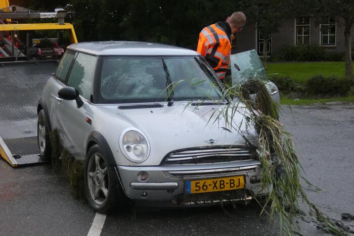 Auto belandt in sloot