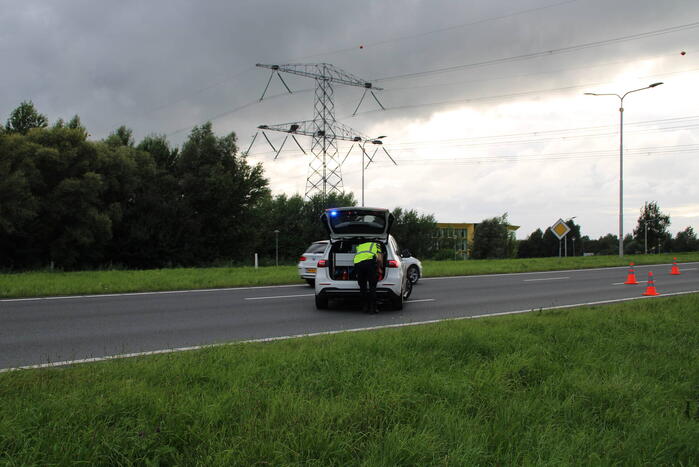 Motorrijder gaat onderuit