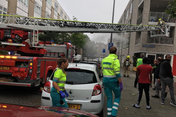Brand in woning op eerste verdieping