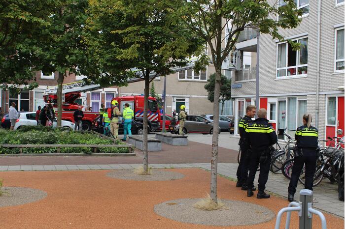 Brand in woning op eerste verdieping