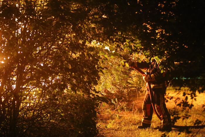 Houten chalet volledig afgebrand