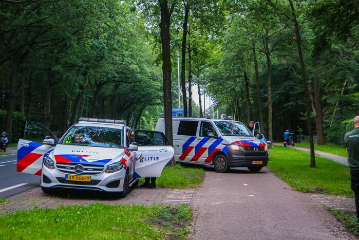 Persoon aangehouden in bosgebied