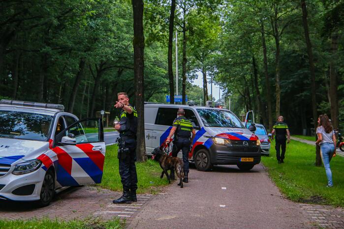 Persoon aangehouden in bosgebied