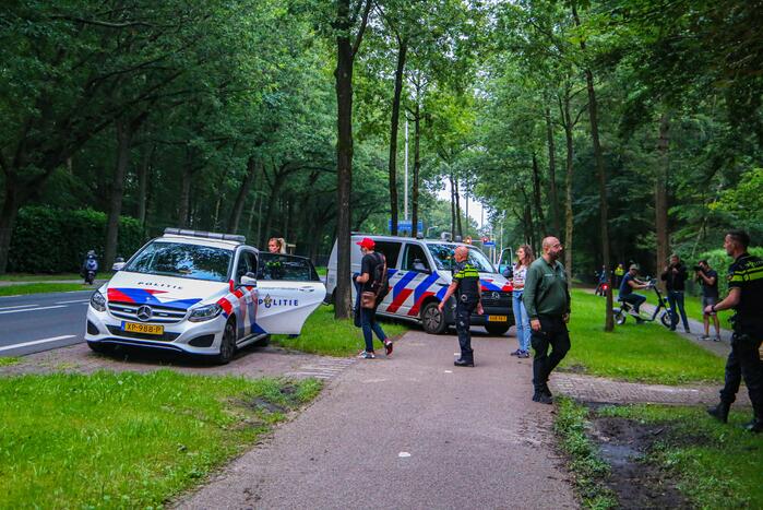 Persoon aangehouden in bosgebied