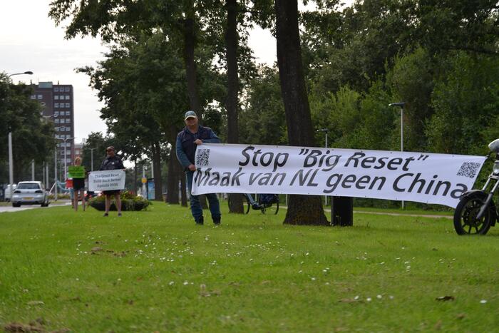 Protest tegen 'Big Reset'