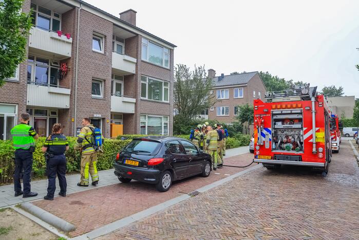 Huisdieren gered bij flinke brand in flatgebouw