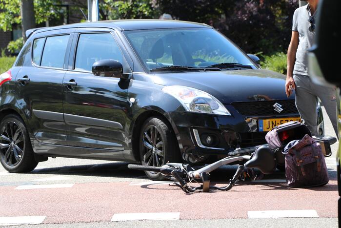 Overstekende fietser aangereden op fietspad