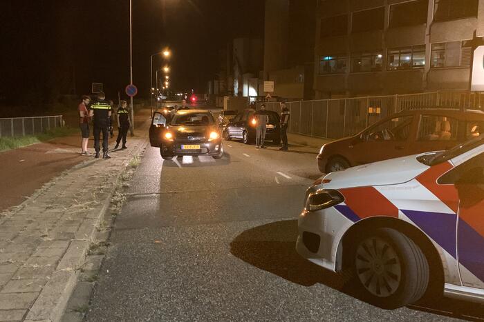 Twee voertuigen botsen met elkaar